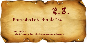 Marschalek Boróka névjegykártya